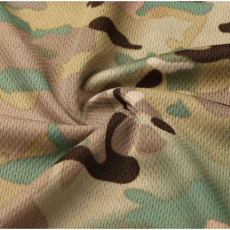 Camiseta Camuflada Exército | Secagem Rápida + Respirabilidade