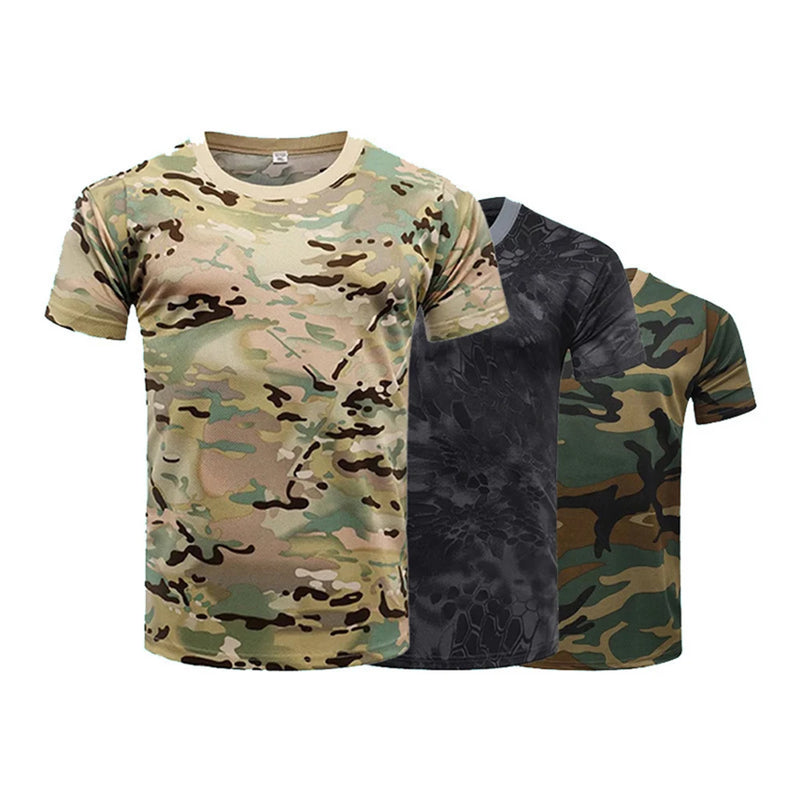 Camiseta Camuflada Exército | Secagem Rápida + Respirabilidade