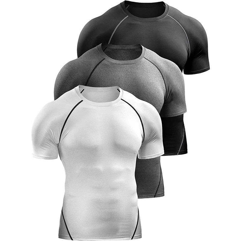Camiseta de Compressão | T-Shirt com Strecht + Secagem Rápida